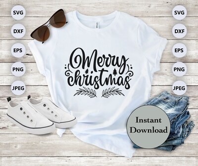 Christmas Decor SVG PNG DXF EPS JPG Digital File Download, Merry Christmas Designs For Cricut, Silhouette, Sublimati - image4
